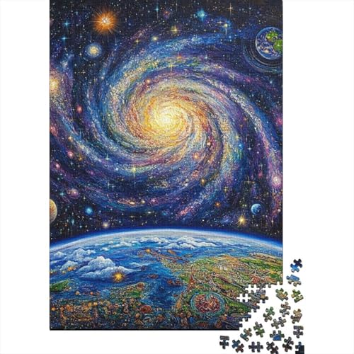 Kosmisches Weltall Puzzles 1000 Teile Schwer Puzzle Spielzeug Pädagogisches Spiel Impossible Herausforderung Spielzeug Für Erwachsene Und Kinder in Bewährter 1000pcs (75x50cm) von DLONIRPEX