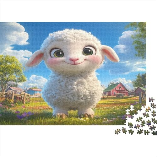 Lamm Puzzle 1000 Teile Für Erwachsene Puzzle Impossible Geschicklichkeitsspiel Für Die Ganze Familie 1000pcs (75x50cm) von DLONIRPEX