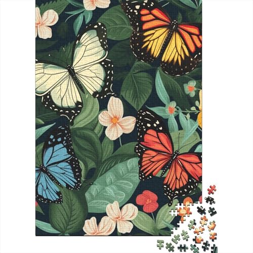 Leuchtende Schmetterling Puzzle 1000-teilige Schwer Puzzle Spielzeug Pädagogisches Spiel Impossible Herausforderung Spielzeug Für Erwachsene Und Kinder Ab 12 Jahren 1000pcs (75x50cm) von DLONIRPEX