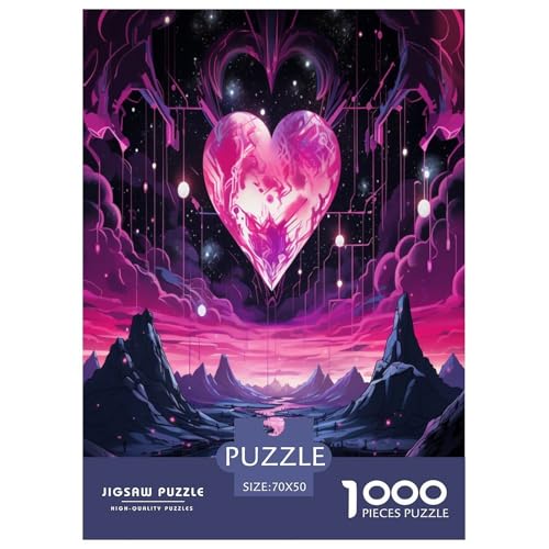 Liebe Sonnenuntergang Puzzle 1000 Teile Schwer Puzzle Spielzeug Pädagogisches Spiel Impossible Herausforderung Spielzeug Für Erwachsene Kinder 70x50cm/1000pcs von DLONIRPEX