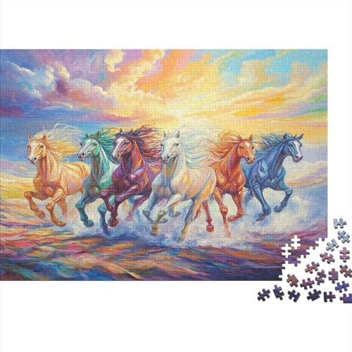 Pferd 1000 Stück Puzzle Für Erwachsene- Kinder Lernspiel Spielzeug Geschenk Für Die Große Puzzles 1000pcs (75x50cm) pcs (75x50cm) von DLONIRPEX