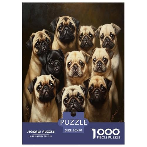 Pug Puzzle 1000 Teile Schwer Puzzle Spielzeug Pädagogisches Spiel Impossible Herausforderung Spielzeug Für Erwachsene Und Kinder Ab 14 Jahren 70x50cm/1000pcs Pug Puzzle 1000 Teile Schwer Puzzle Spielzeug Pädagogisches Spiel Impossible Herausforderung Spielzeug Für Erwachsene Und Kinder Ab 14 Jahren 70x50cm/1000pcs von DLONIRPEX