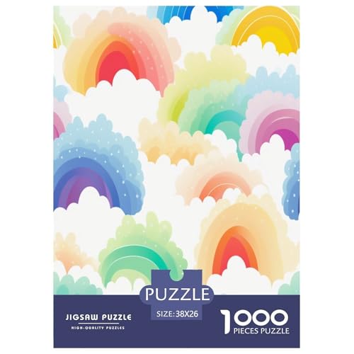 Regenbogen Puzzle 1000-teilige Schwer Puzzle Spielzeug Lernspiel Impossible Herausforderung Spielzeug Für Erwachsene Und Kinder Ab 14 Jahren 38x26cm/1000pcs von DLONIRPEX