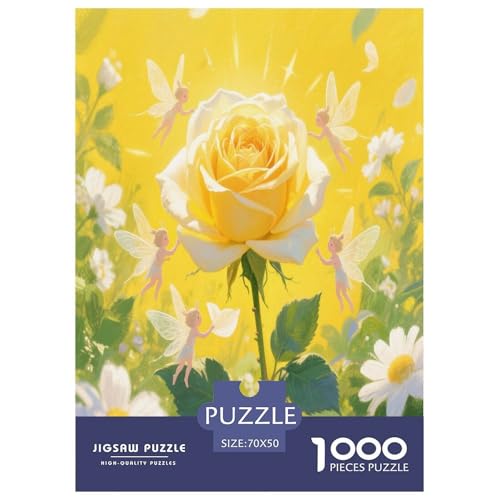 Rose Puzzles 1000 Teile Schwer Puzzle Spielzeug Pädagogisches Spiel Impossible Herausforderung Spielzeug Für Erwachsene Kinder 70x50cm/1000pcs von DLONIRPEX