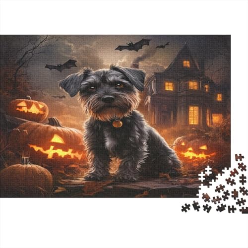 Schnauzer Puzzle 1000 Teile-Puzzle Für Erwachsene,Erwachsenen Spiel Puzzlespiel Puzzel 1000pcs (75x50cm) von DLONIRPEX