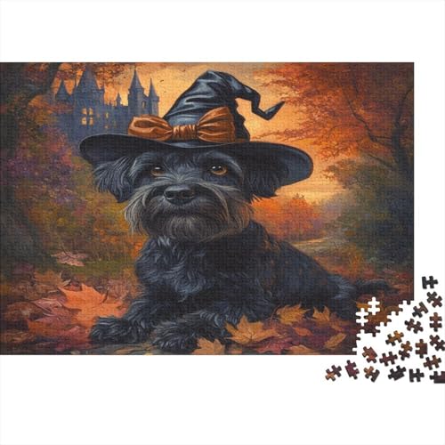 Schnauzer Puzzlespiel 1000 Teile, Puzzle Erwachsene, Impossible Puzzle Geschicklichkeitsspiel Für Die Ganze Familie 1000pcs (75x50cm) von DLONIRPEX