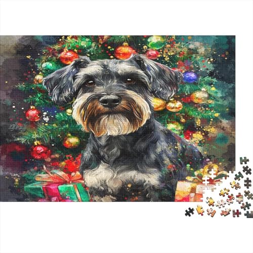 Schnauzer Puzzlespiel 1000 Teile, Puzzle Erwachsene, Impossible Puzzle Geschicklichkeitsspiel Für Die Ganze Familie 1000pcs (75x50cm) von DLONIRPEX