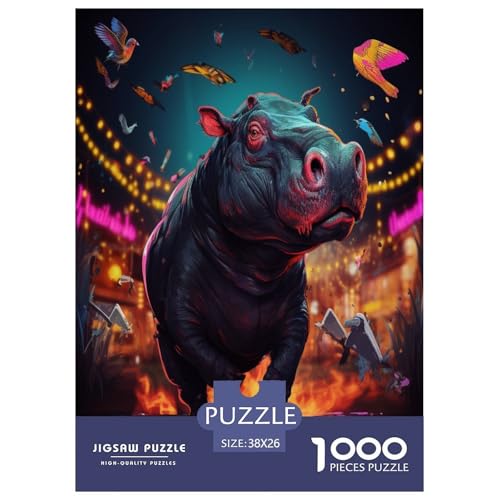 Schöner Hippo Puzzle 1000-teilige Schwer Puzzle Spielzeug Lernspiel Impossible Herausforderungsspielzeug Für Erwachsene Und Kinder Ab 14 Jahren 38x26cm/1000pcs Schöner Hippo Puzzle 1000-teilige Schwer Puzzle Spielzeug Lernspiel Impossible Herausforderungsspielzeug Für Erwachsene Und Kinder Ab 14 Jahren 38x26cm/1000pcs von DLONIRPEX