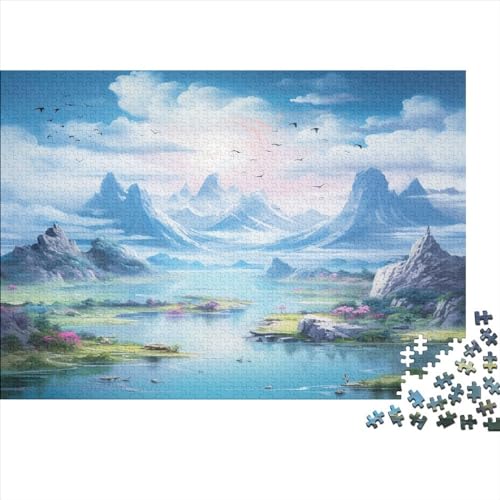 Seen and Snowy Mountains Puzzlespiel 1000 Teile Puzzles Für Erwachsene Lernspiel Herausforderung Spielzeug 1000 Teile Puzzles Für Erwachsene Kinder Erwachsenen Puzzlespiel Puzzel 1000pcs (75x50cm) von DLONIRPEX