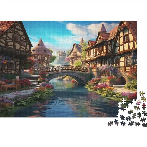 Stadtbild Architektur Puzzle 1000 Teile Für Erwachsene Puzzle Impossible Geschicklichkeitsspiel Für Die Ganze Familie 1000pcs (75x50cm) von DLONIRPEX