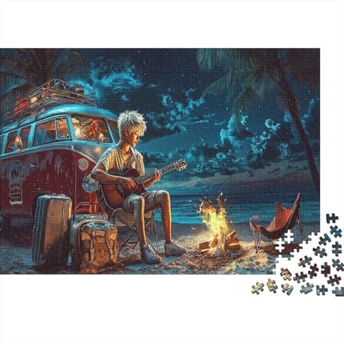 Strand Puzzle 1000 Teile,Impossible Farbenfrohes Legespiel,Geschicklichkeitsspiel Für Die Ganze Familie Puzzel 1000pcs (75x50cm) von DLONIRPEX