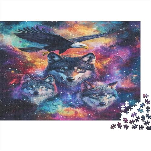 Wolf Puzzle 1000 Teile-Puzzle Für Erwachsene,Erwachsenen Spiel Puzzlespiel Puzzel 1000pcs (75x50cm) von DLONIRPEX