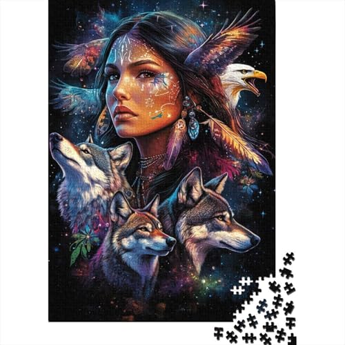 Wolf Puzzle 1000 Teile Schwer Puzzle Spielzeug Lernspiel Impossible Herausforderungsspielzeug Für Erwachsene Kinder 1000pcs (75x50cm) von DLONIRPEX