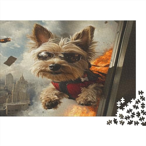 Yorkshire Terrier Puzzle 1000 Teile, Erwachsene Klassische Geschicklichkeitsspiel Für Die Ganze Familie Erwachsenen Puzzle Ab 14 Jahren 1000pcs (75x50cm) von DLONIRPEX