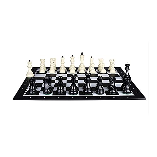 XXZY Schach Set schwarz-weiß Schach Harz gewichtet Internationalen Schach Tragbare Faltbrett Erwachsene Student Kind Geburtstagsgeschenk (Farbe: A) von DLRB