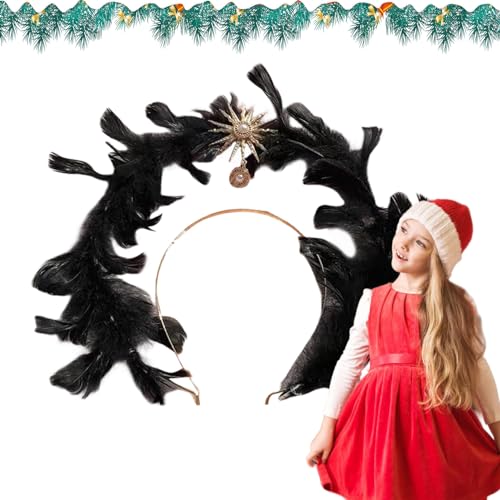 DLSIN Engel Kostüm Stirnband, Flügel Feder Stirnband, Weiß Engel Stirnband Dekoration, Schwarze Engelsflügel und Stirnband, Party Outfit und Kleidung Requisiten für Halloween und Cosplay DLSIN Engel Kostüm Stirnband, Flügel Feder Stirnband, Weiß Engel Stirnband Dekoration, Schwarze Engelsflügel und Stirnband, Party Outfit und Kleidung Requisiten für Halloween und Cosplay von DLSIN