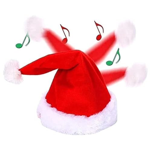 DLSIN Nikolausmütze, ABS Weihnachtsmütze Spielzeug, Lustige Nikolausmütze Spielzeug mit Weihnachtsmusik, Elektrische Nikolausmütze für Kinder, Kinder Musikalische Weihnachtsmütze Spielzeug, DLSIN Nikolausmütze, ABS Weihnachtsmütze Spielzeug, Lustige Nikolausmütze Spielzeug mit Weihnachtsmusik, Elektrische Nikolausmütze für Kinder, Kinder Musikalische Weihnachtsmütze Spielzeug, von DLSIN