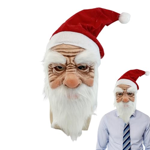 DLSIN Santa Claus Bart, Realistische Weihnachtsmann Weiß Bart Perücke, Dekorationen Santa White Beard, Kopfbedeckung Bart Gesicht, Party Weiß Bart für Männer Frauen DLSIN Santa Claus Bart, Realistische Weihnachtsmann Weiß Bart Perücke, Dekorationen Santa White Beard, Kopfbedeckung Bart Gesicht, Party Weiß Bart für Männer Frauen von DLSIN