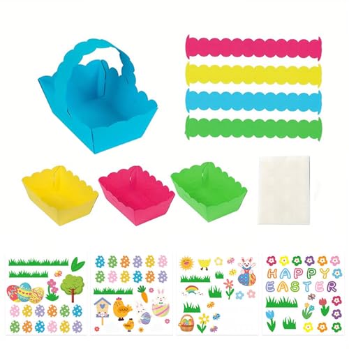 DLUKENY Osterkorb Set Von 8 Mit Schönen Mustern Und Aufklebern Für Kinder Basteln Projekte Für Versorgungsfestival Aktivitätsspielzeug Machen DLUKENY Osterkorb Set Von 8 Mit Schönen Mustern Und Aufklebern Für Kinder Basteln Projekte Für Versorgungsfestival Aktivitätsspielzeug Machen von DLUKENY