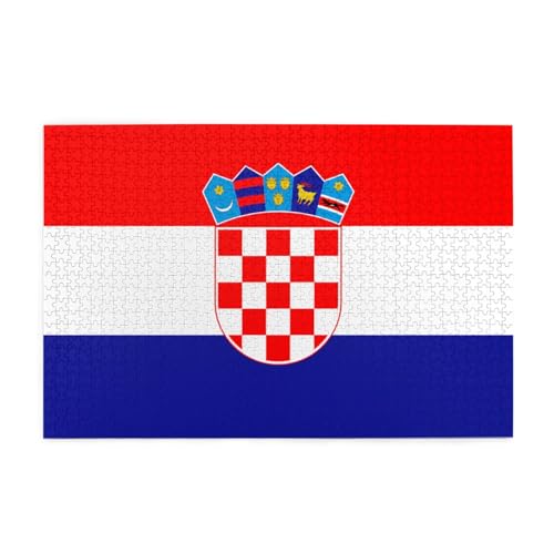 1000 Teile Holzpuzzle mit Flagge der Republik Kroatien, 1000 Teile für das perfekte visuelle Fest! 1000 Teile Holzpuzzle mit Flagge der Republik Kroatien, 1000 Teile für das perfekte visuelle Fest! von DLXW