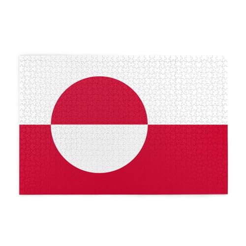 1000 Teile Holzpuzzle mit Grönland-Flagge, 1000 Teile für das perfekte visuelle Fest! 1000 Teile Holzpuzzle mit Grönland-Flagge, 1000 Teile für das perfekte visuelle Fest! von DLXW