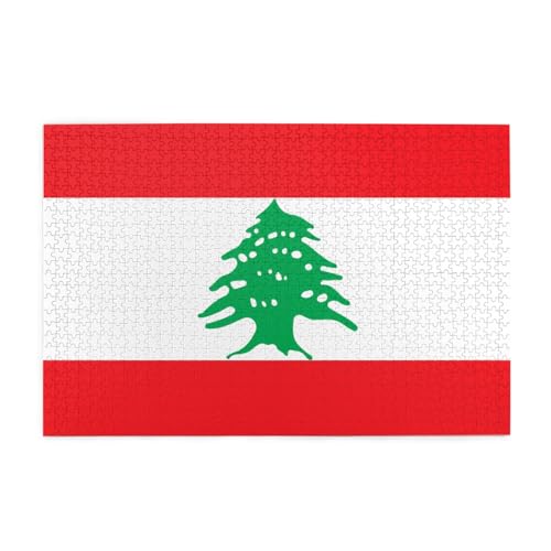 1000 Teile Puzzle Flagge Libanon Erwachsene Holz Puzzle 1000 Teile für das perfekte visuelle Fest! 1000 Teile Puzzle Flagge Libanon Erwachsene Holz Puzzle 1000 Teile für das perfekte visuelle Fest! von DLXW