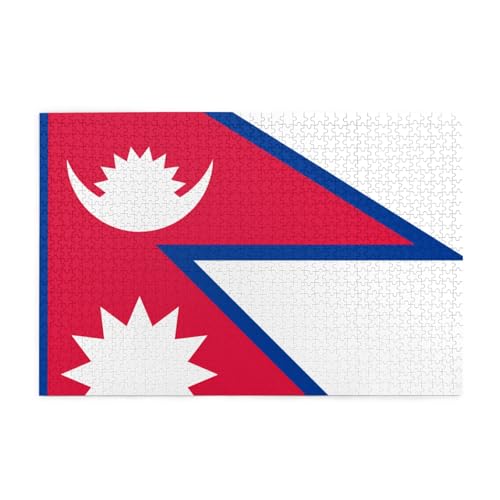 1000 Teile Puzzle Flagge Nepal Erwachsene Holz Puzzle 1000 Teile für das perfekte visuelle Fest! 1000 Teile Puzzle Flagge Nepal Erwachsene Holz Puzzle 1000 Teile für das perfekte visuelle Fest! von DLXW