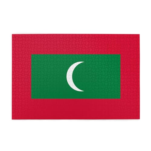 1000 Teile Puzzle Flagge der Malediven Erwachsene Holz Puzzle 1000 Teile für das perfekte visuelle Fest! 1000 Teile Puzzle Flagge der Malediven Erwachsene Holz Puzzle 1000 Teile für das perfekte visuelle Fest! von DLXW