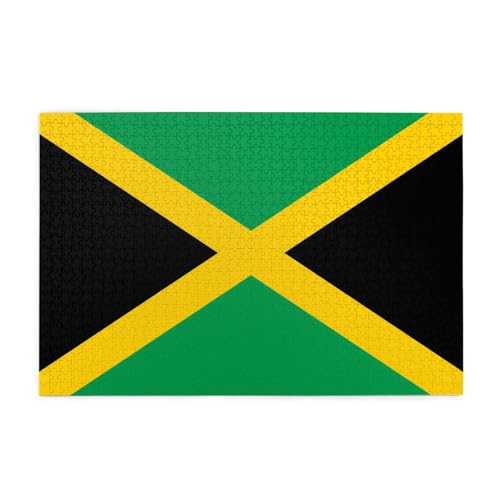 1000 Teile Puzzle Flagge von Jamaika Erwachsene Holz Puzzle 1000 Teile für das perfekte visuelle Fest! 1000 Teile Puzzle Flagge von Jamaika Erwachsene Holz Puzzle 1000 Teile für das perfekte visuelle Fest! von DLXW