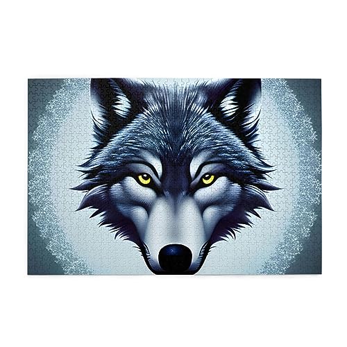 1000 Teile Puzzle aus Holz für Erwachsene, wilder Wolfskopf, 1000 Teile für das perfekte visuelle Fest! 1000 Teile Puzzle aus Holz für Erwachsene, wilder Wolfskopf, 1000 Teile für das perfekte visuelle Fest! von DLXW