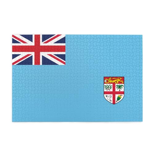 1000 Teile Puzzle mit Fidschi-Flagge, Holz, 1000 Teile für das perfekte visuelle Fest! 1000 Teile Puzzle mit Fidschi-Flagge, Holz, 1000 Teile für das perfekte visuelle Fest! von DLXW
