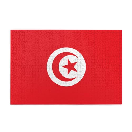 1000 Teile Tunesische Flagge Erwachsene Holzpuzzle 1000 Teile für das perfekte visuelle Fest! 1000 Teile Tunesische Flagge Erwachsene Holzpuzzle 1000 Teile für das perfekte visuelle Fest! von DLXW