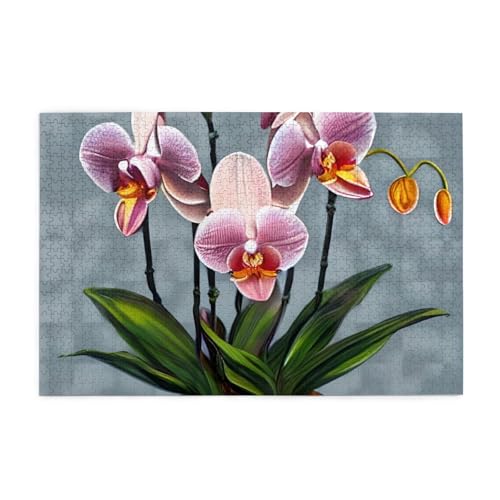 Blühende Orchideen Holzpuzzle für Erwachsene, 1000 Teile für das perfekte visuelle Fest! 1000 Teile Blühende Orchideen Holzpuzzle für Erwachsene, 1000 Teile für das perfekte visuelle Fest! 1000 Teile von DLXW