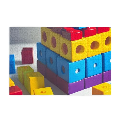 Bunte Bausteine Erwachsene Holzpuzzle 1000 Teile für das perfekte visuelle Fest! 1000 Teile Bunte Bausteine Erwachsene Holzpuzzle 1000 Teile für das perfekte visuelle Fest! 1000 Teile von DLXW