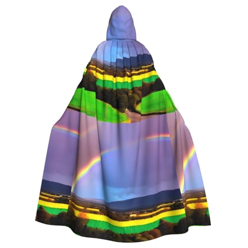 DLXW Abend Regenbogen Kapuzenumhang für Damen und Herren von DLXW