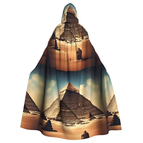 DLXW Dreaming of the Pyramids of Khufu Hooded Cape for Men and Women von DLXW
