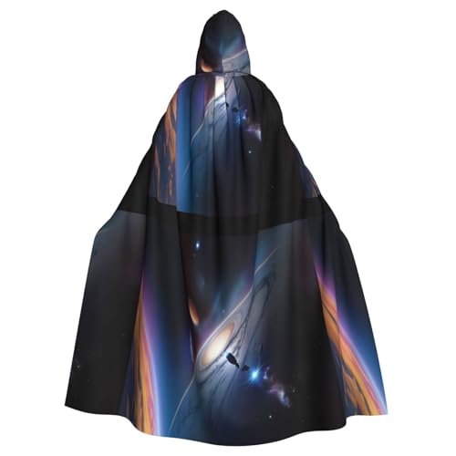 DLXW Ein faszinierender Kapuzenumhang für Erwachsene – 100 % Polyester, bequem und langlebig, perfekt für Halloween, Cosplay, Kostümpartys, Bühnenauftritte von DLXW