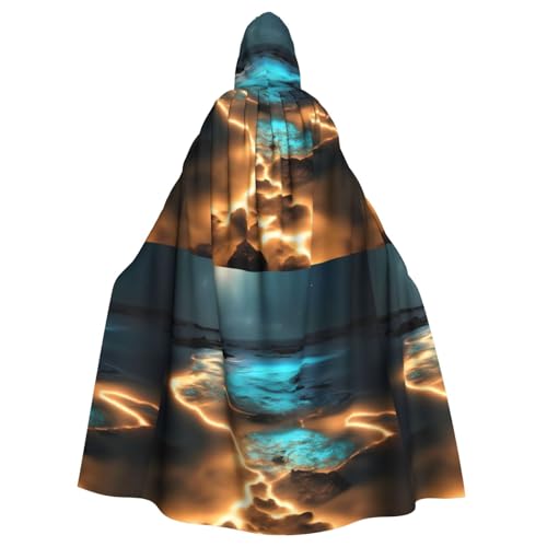 DLXW Herren Damen Umhang Halloween Kapuzenumhang Königin Robe Kostüm Renaissance Mittelalter Kostüm Blick unter dem Mond DLXW Herren Damen Umhang Halloween Kapuzenumhang Königin Robe Kostüm Renaissance Mittelalter Kostüm Blick unter dem Mond von DLXW