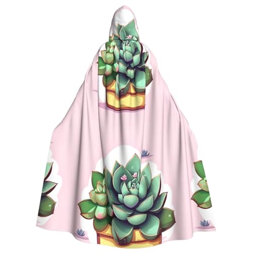 DLXW Herren Damen Umhang Halloween Kapuzenumhang Königin Robe Kostüm Renaissance Mittelalter Kostüm Cartoon Sukkulenten DLXW Herren Damen Umhang Halloween Kapuzenumhang Königin Robe Kostüm Renaissance Mittelalter Kostüm Cartoon Sukkulenten von DLXW