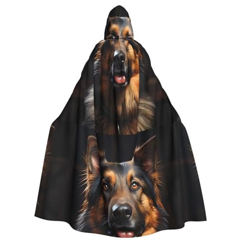 DLXW Herren Damen Umhang Halloween Kapuzenumhang Königin Robe Kostüm Renaissance Mittelalter Kostüm Deutscher Schäferhund DLXW Herren Damen Umhang Halloween Kapuzenumhang Königin Robe Kostüm Renaissance Mittelalter Kostüm Deutscher Schäferhund von DLXW