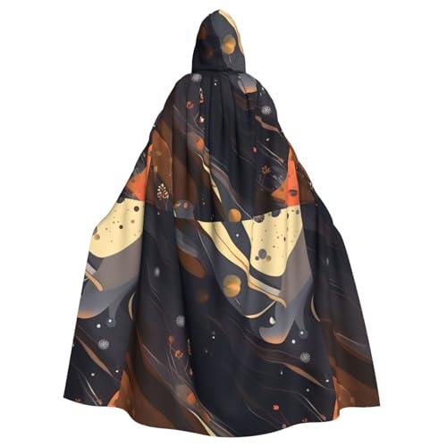 DLXW Herren Damen Umhang Halloween Kapuzenumhang Königin Robe Kostüm Renaissance Mittelalter Kostüm Dunkel Medium von DLXW