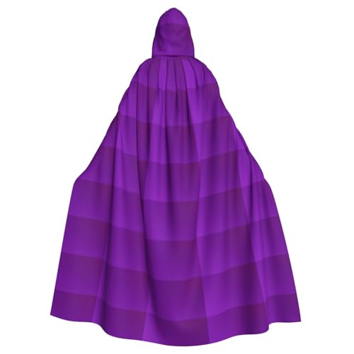 DLXW Herren Damen Umhang Halloween Kapuzenumhang Königin Robe Kostüm Renaissance Mittelalter Kostüm Einfarbig Dunkelviolett von DLXW