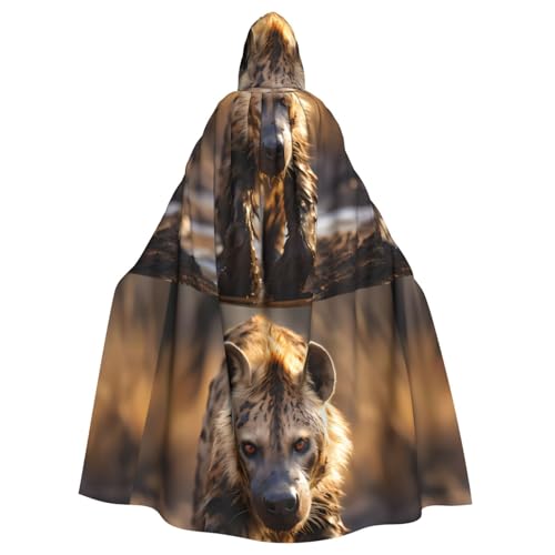 DLXW Herren Damen Umhang Halloween Kapuzenumhang Königin Robe Kostüm Renaissance Mittelalter Kostüm Einsame Hyäne DLXW Herren Damen Umhang Halloween Kapuzenumhang Königin Robe Kostüm Renaissance Mittelalter Kostüm Einsame Hyäne von DLXW