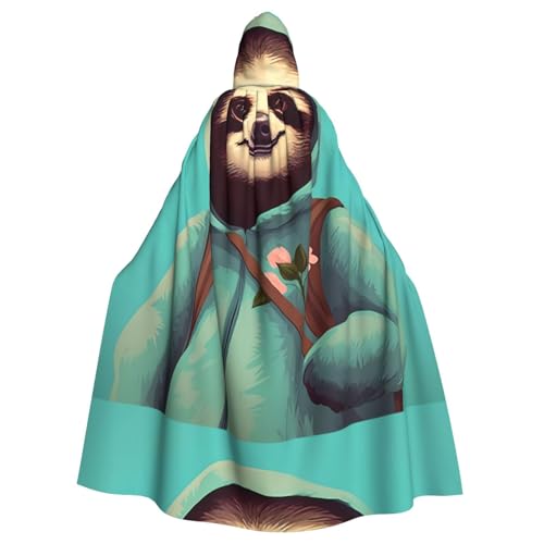 DLXW Herren Damen Umhang Halloween Kapuzenumhang Königin Robe Kostüm Renaissance Mittelalter Kostüm Faultier Student DLXW Herren Damen Umhang Halloween Kapuzenumhang Königin Robe Kostüm Renaissance Mittelalter Kostüm Faultier Student von DLXW
