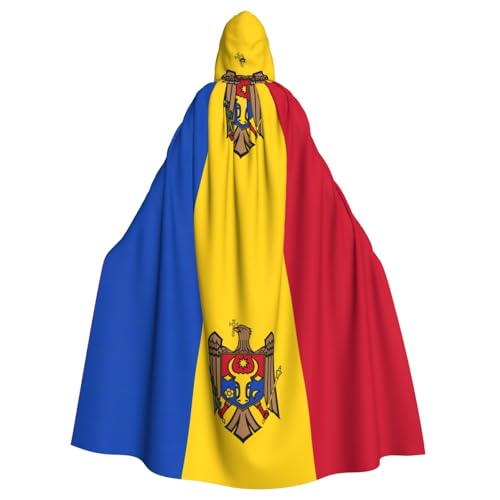 DLXW Herren Damen Umhang Halloween Kapuzenumhang Königin Robe Kostüm Renaissance Mittelalter Kostüm Flagge Moldawien DLXW Herren Damen Umhang Halloween Kapuzenumhang Königin Robe Kostüm Renaissance Mittelalter Kostüm Flagge Moldawien von DLXW