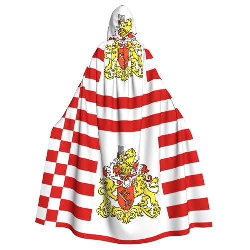 DLXW Herren Damen Umhang Halloween Kapuzenumhang Königin Robe Kostüm Renaissance Mittelalter Kostüm Flagge des Senats von Bremen DLXW Herren Damen Umhang Halloween Kapuzenumhang Königin Robe Kostüm Renaissance Mittelalter Kostüm Flagge des Senats von Bremen von DLXW