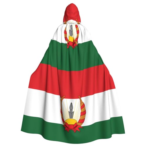DLXW Herren Damen Umhang Halloween Kapuzenumhang Königin Robe Kostüm Renaissance Mittelalter Kostüm Flagge von Mahabad von DLXW