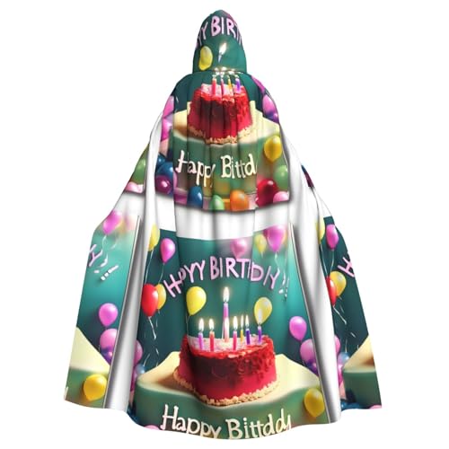 DLXW Herren Damen Umhang Halloween Kapuzenumhang Königin Robe Kostüm Renaissance Mittelalter Kostüm Happy Birthday Schön von DLXW