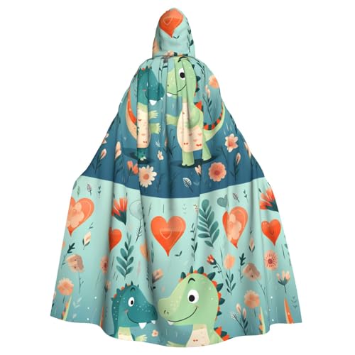 DLXW Herren Damen Umhang Halloween Kapuzenumhang Königin Robe Kostüm Renaissance Mittelalter Kostüm Lovely Little Dinosaurier Baby DLXW Herren Damen Umhang Halloween Kapuzenumhang Königin Robe Kostüm Renaissance Mittelalter Kostüm Lovely Little Dinosaurier Baby von DLXW