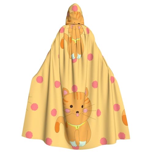 DLXW Herren Damen Umhang Halloween Kapuzenumhang Königin Robe Kostüm Renaissance Mittelalter Kostüm Niedlich Cartoon Kätzchen DLXW Herren Damen Umhang Halloween Kapuzenumhang Königin Robe Kostüm Renaissance Mittelalter Kostüm Niedlich Cartoon Kätzchen von DLXW